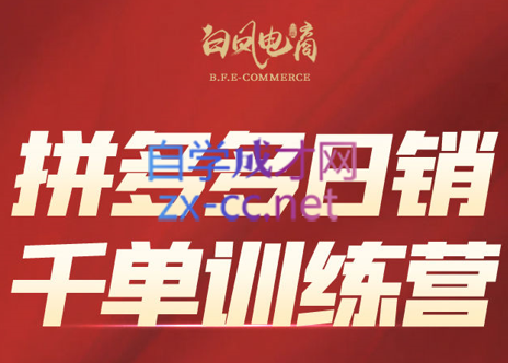 白凤电商·拼多多日销千单训练营(更新9月)-kaigewz
