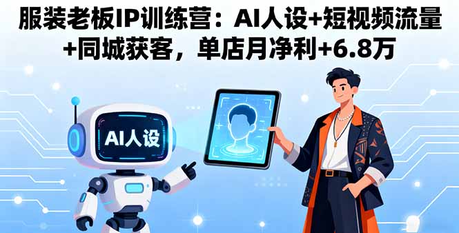 服装老板IP训练营：AI人设+短视频流量+同城获客，单店月净利+6.8万-kaigewz