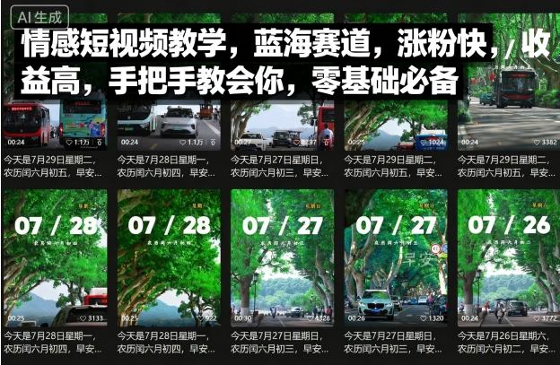 情感短视频教学，蓝海赛道，涨粉快，收益高，手把手教会你，零基础必备-kaigewz