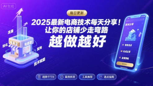 2025最新电商技术每天分享，让你的店铺少走弯路，越做越好(更新9月)-kaigewz