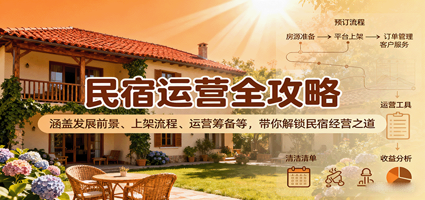 民宿运营全攻略：涵盖发展前景、上架流程、运营筹备等，带你解锁民宿经营之道-kaigewz