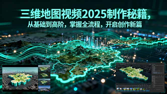 三维地图视频2025制作秘籍，从基础到高阶，掌握全流程，开启创作新篇-kaigewz