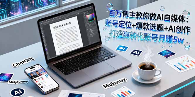百万博主教你做AI自媒体：账号定位+爆款选题+AI创作 打造高转化账号月赚5w-kaigewz