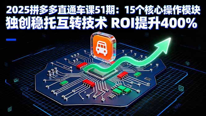 2025拼多多直通车课51期：15个核心操作模块 独创稳托互转技术 ROI提升400%-kaigewz