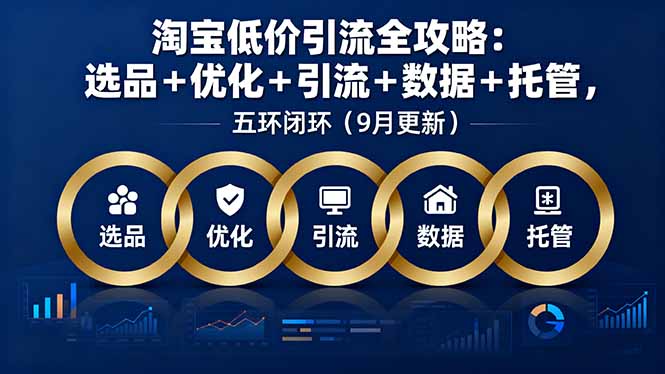 淘宝低价引流全攻略：选品＋优化＋引流＋数据＋托管，五环闭环(9月更新-kaigewz