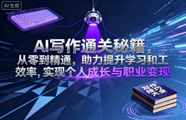 AI写作通关秘籍，从零到精通，助力提升学习和工作效率，实现个人成长与职业变现-kaigewz