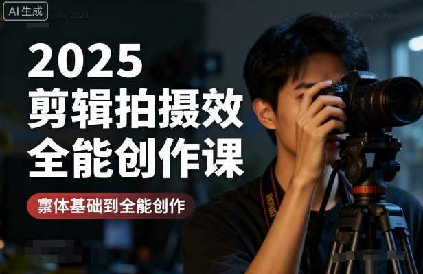 2025剪辑拍摄特效全能创作课，零基础到全能创作-kaigewz