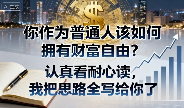 付费文章：你作为普通人该如何拥有财富自由？认真看耐心读，我把思路全写给你了-kaigewz