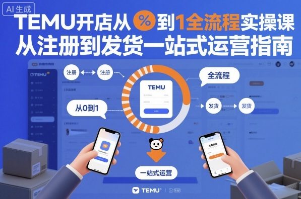 TEMU开店从0到1全流程实操课，从注册到发货一站式运营指南-kaigewz