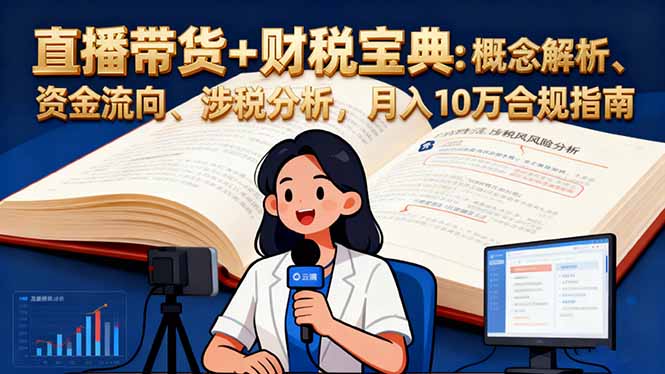 直播带货+财税宝典：概念解析、资金流向、涉税分析，月入10万合规指南-kaigewz