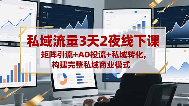 私域流量3天2夜线下课，矩阵引流+AD投流+私域转化，构建完整私域商业模式-kaigewz