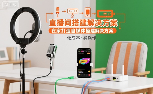 直播间搭建解决方案，在家打造自媒体搭建解决方案-kaigewz
