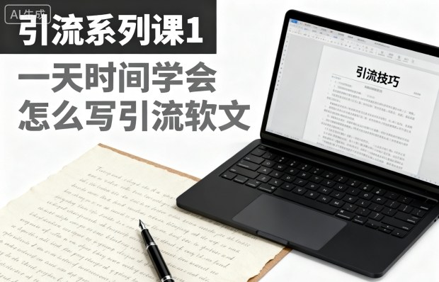 引流系列课1,一天时间学会怎么写引流软文-kaigewz