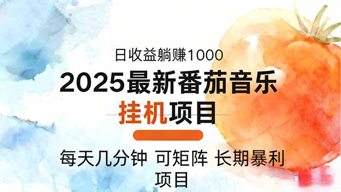 2025年最新番茄音乐人挂机项目，每天几分钟，月入1000＋，可矩阵，一台...-kaigewz