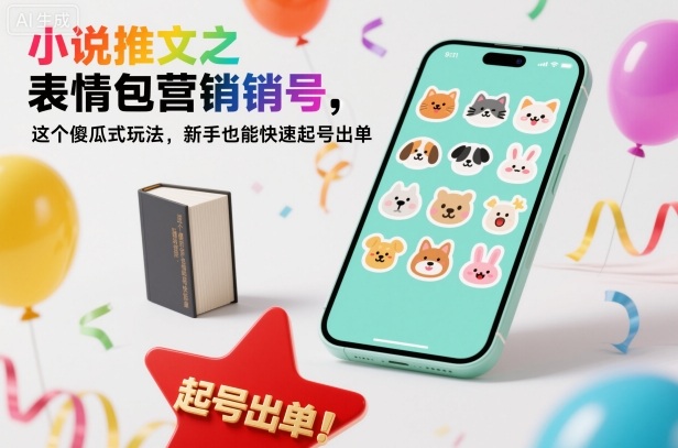 小说推文之表情包营销号，这个傻瓜式玩法，新手也能快速起号出单-kaigewz
