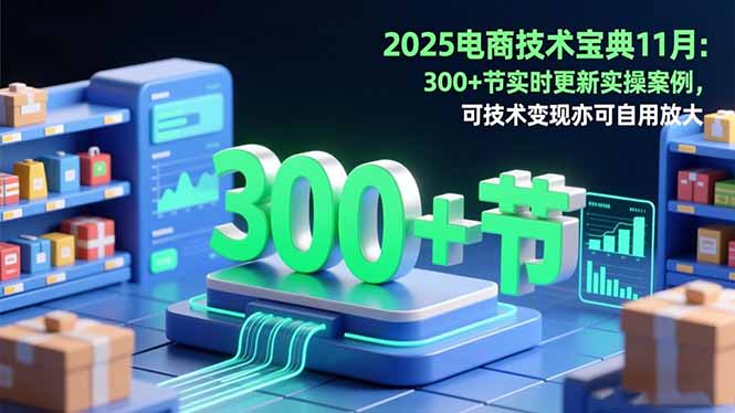2025电商技术宝典11月:200+节实时更新实操案例,可技术变现亦可自用放大-kaigewz