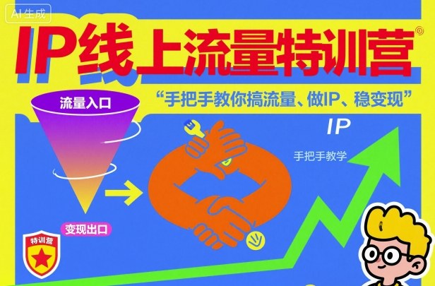 IP线上流量特训营，手把手教你搞流量、做IP、稳变现-kaigewz