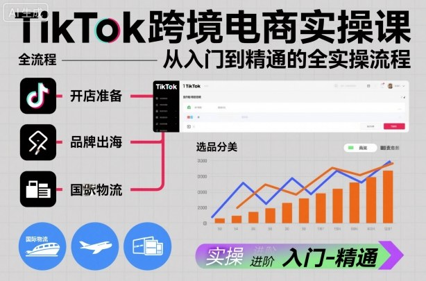 TikTok跨境电商实操课，从入门到精通的全实操流程-kaigewz